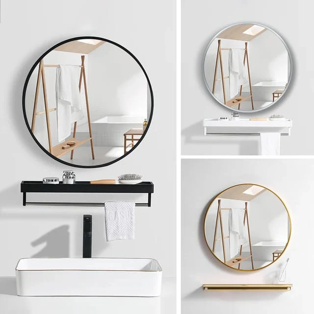 Contemporary Round Decor Mirror For Bathroom Vanity Entryway Mirror Living room - Image 4