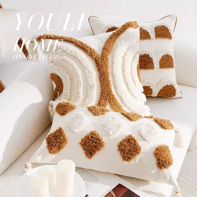 Woven Decorative Pillowcases 45x45cm | Cotton Cushion Covers for Sofa & Home Decor - Image 4
