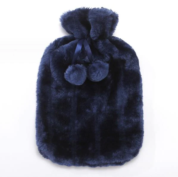 Cosy Faux Fur Pom Pom Hot Water Bottle - 2 Litre - Image 8