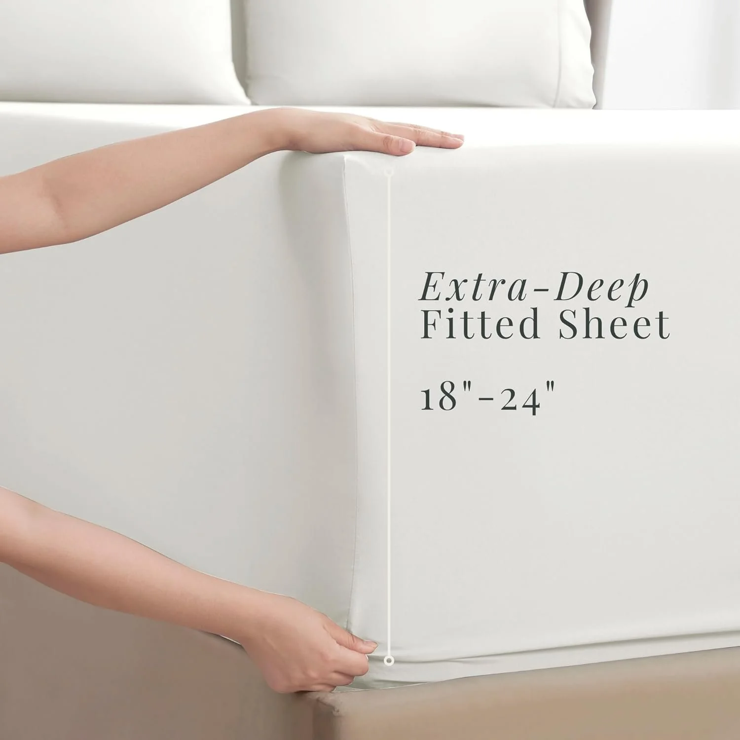 Cotton Bed Sheet Set – 4 Piece Deep Pocket Fitted & Flat BedSheet - Image 2
