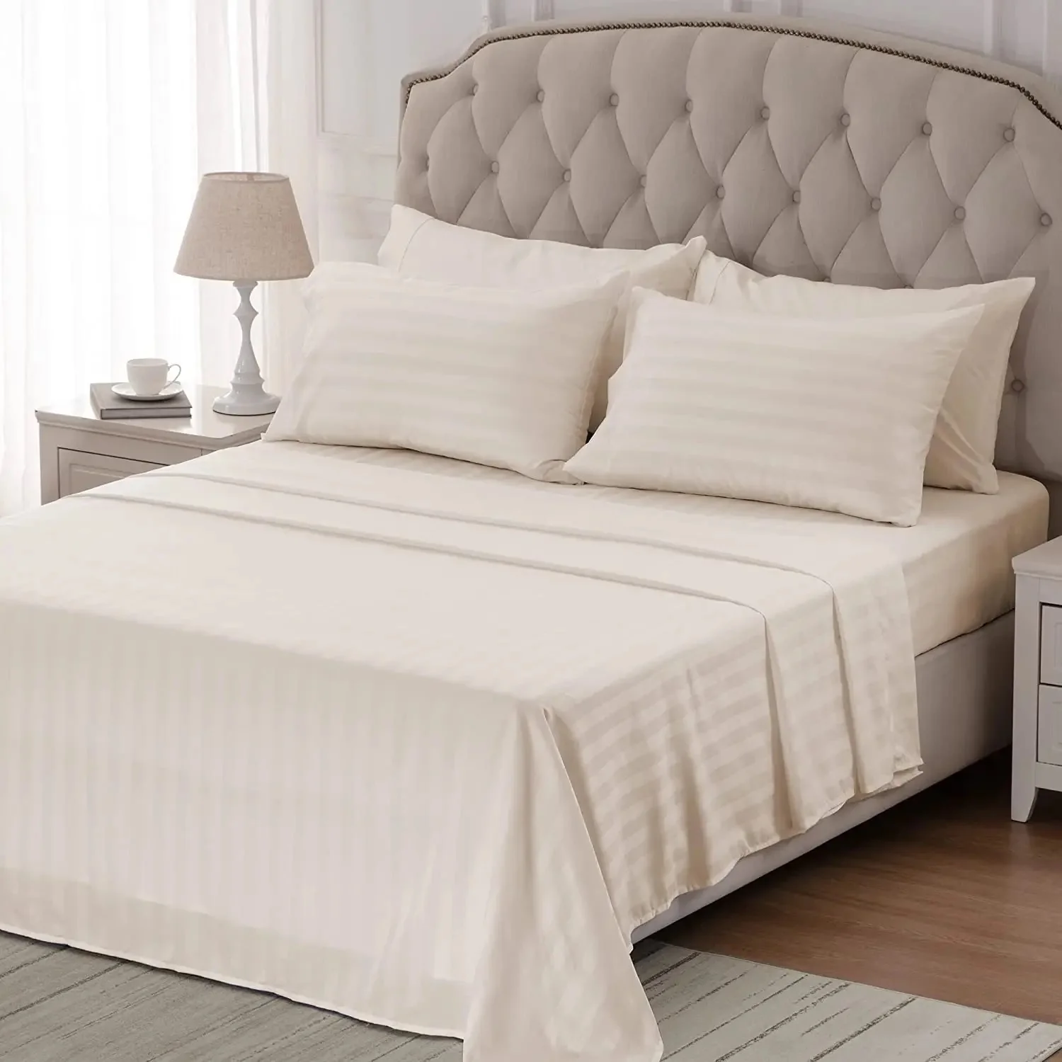 Cotton Striped Cooling BedSheets - Image 2