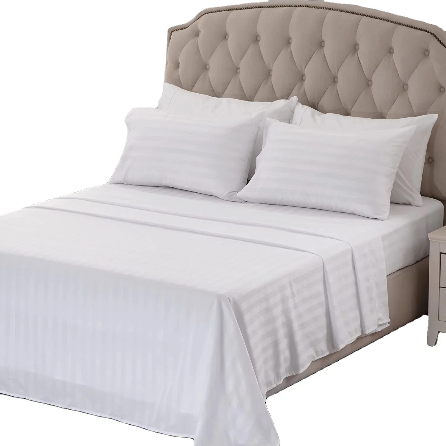 Cotton Striped Cooling BedSheets - Image 3