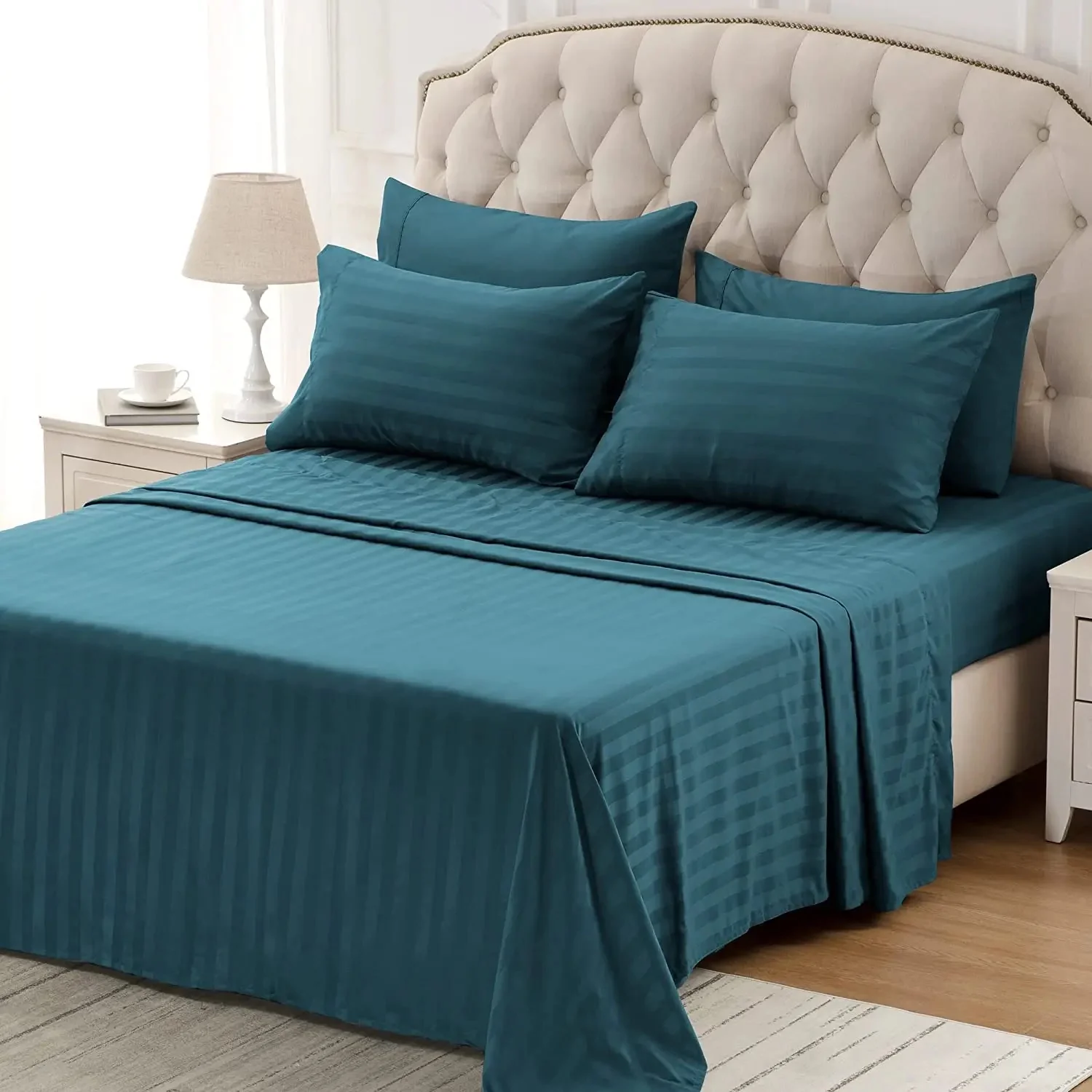 Cotton Striped Cooling BedSheets - Image 4