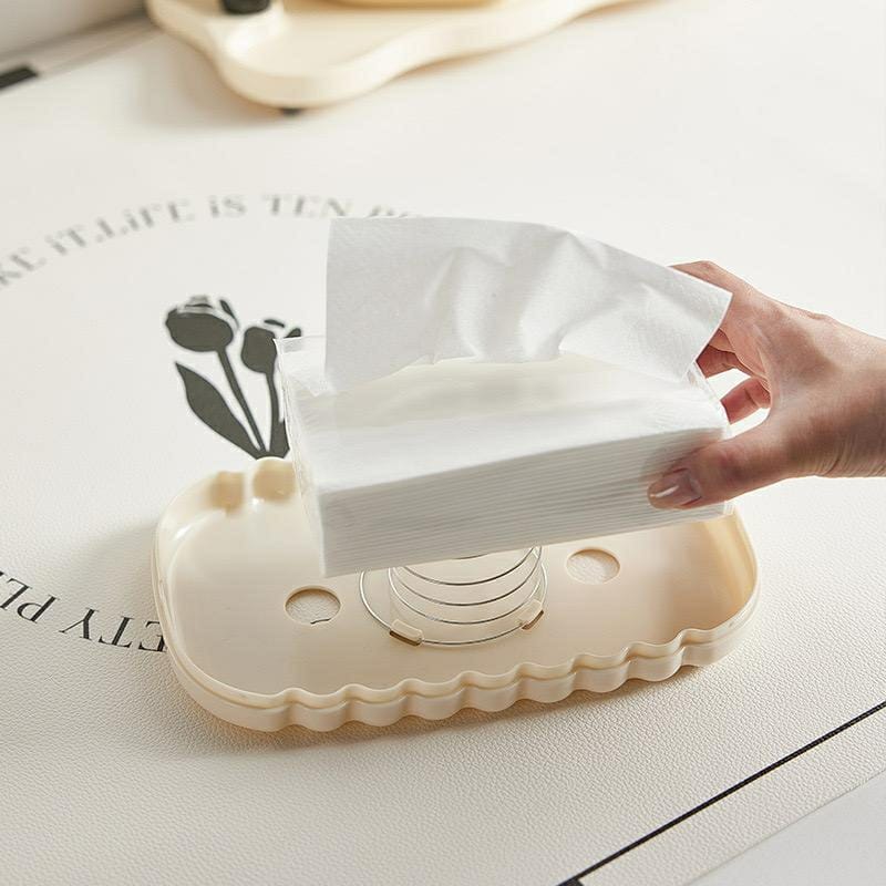 Creamy-White Shell Shaped Tissue Box Cover - Image 4