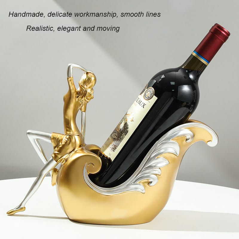 Creative Gold statue wine bottle holder* - Image 3