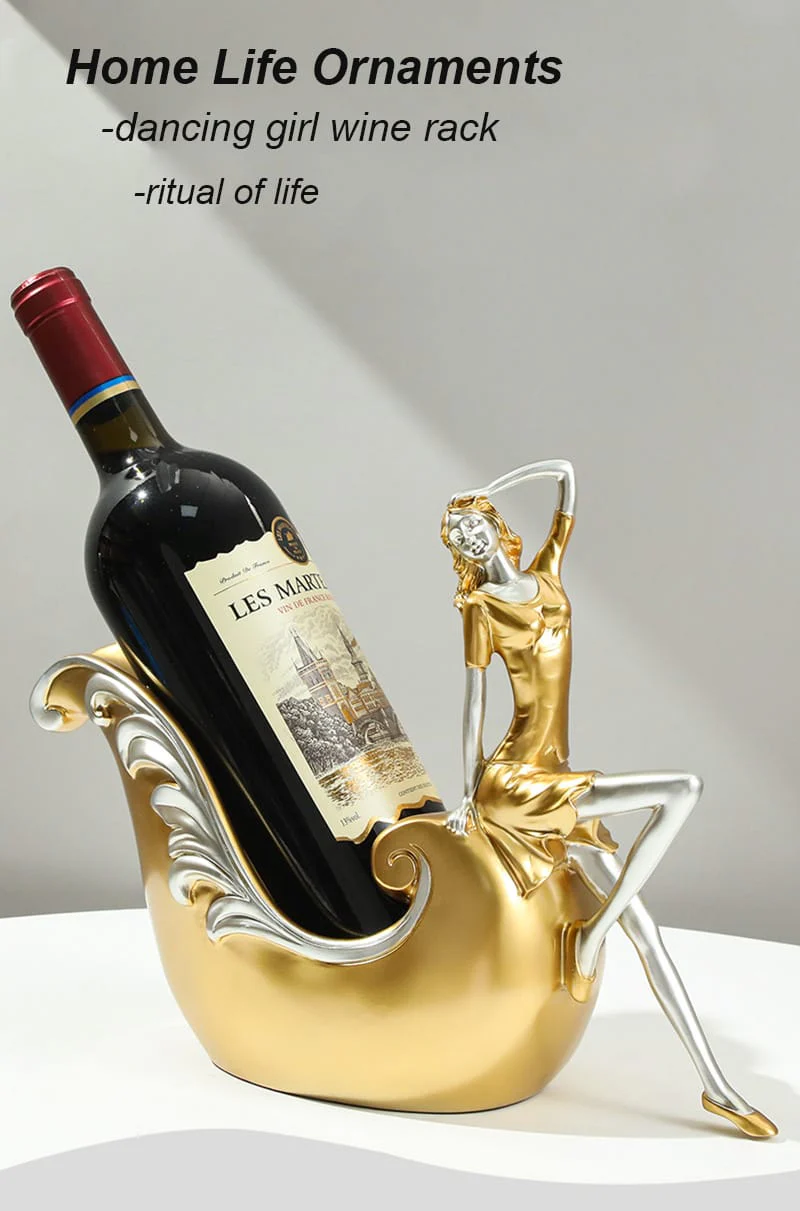 Creative Gold statue wine bottle holder* - Image 4