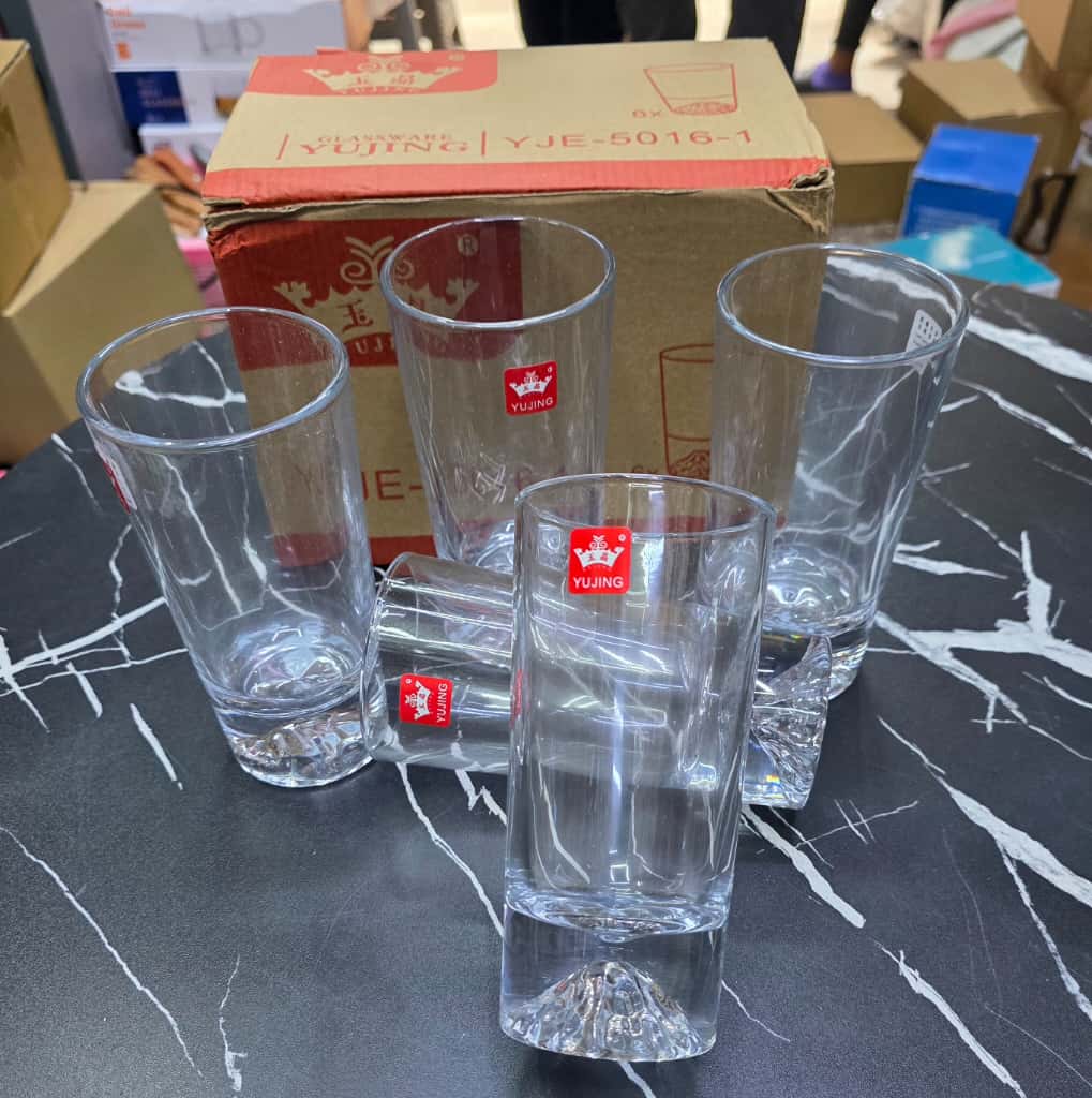 Crystal Mountain Straight Glass Cups – Heat Resistant Drinkware (330ml, 6pcs) - Image 2