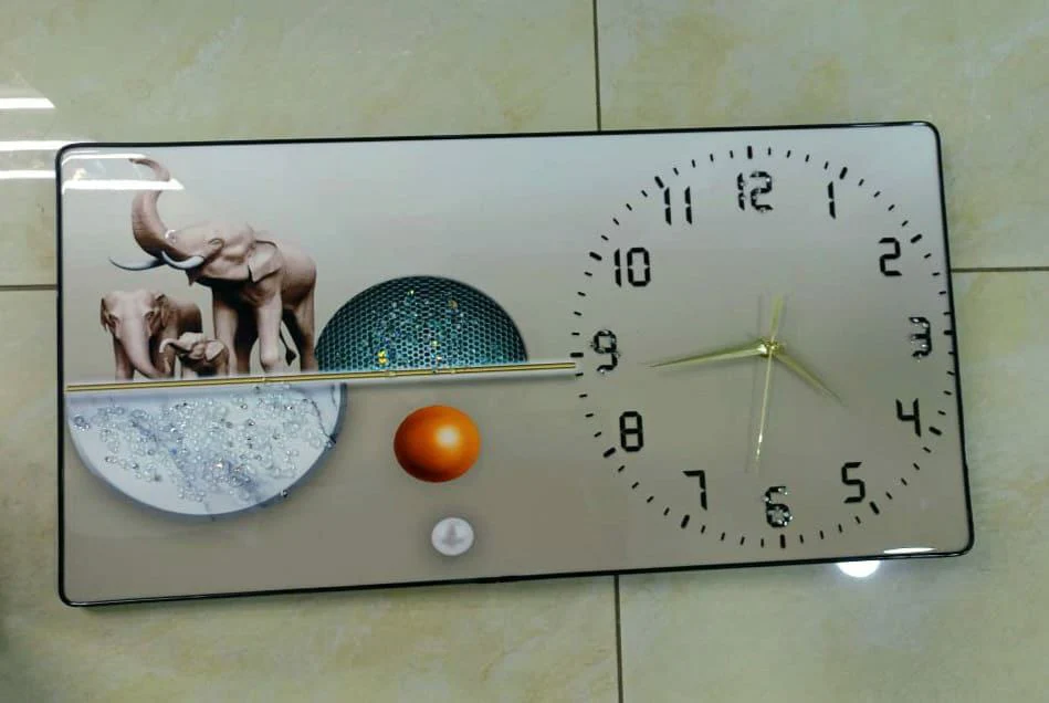 Crystal porcelain decorative painting with clock - Image 5