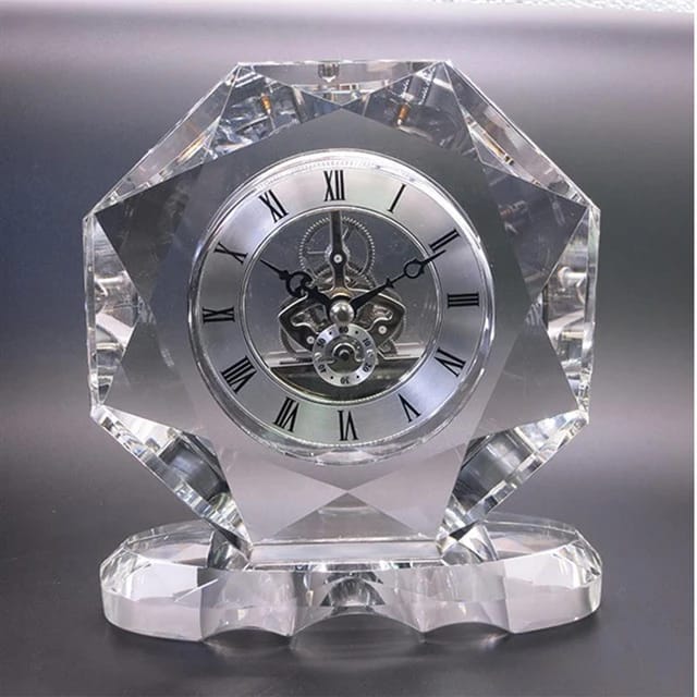 Crystal Roman Desk Clock - Image 2