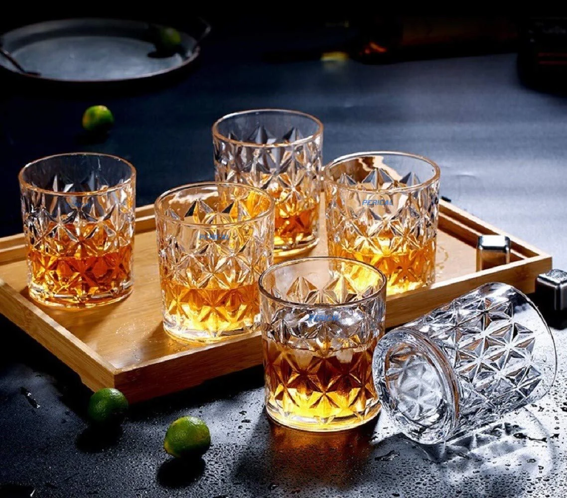 Crystal Whiskey Glass Set of 6, Clear, 310 ML, Round Whisky Glass, Lead Free Barware for Scotch, Bourbon, Cocktail - Image 2