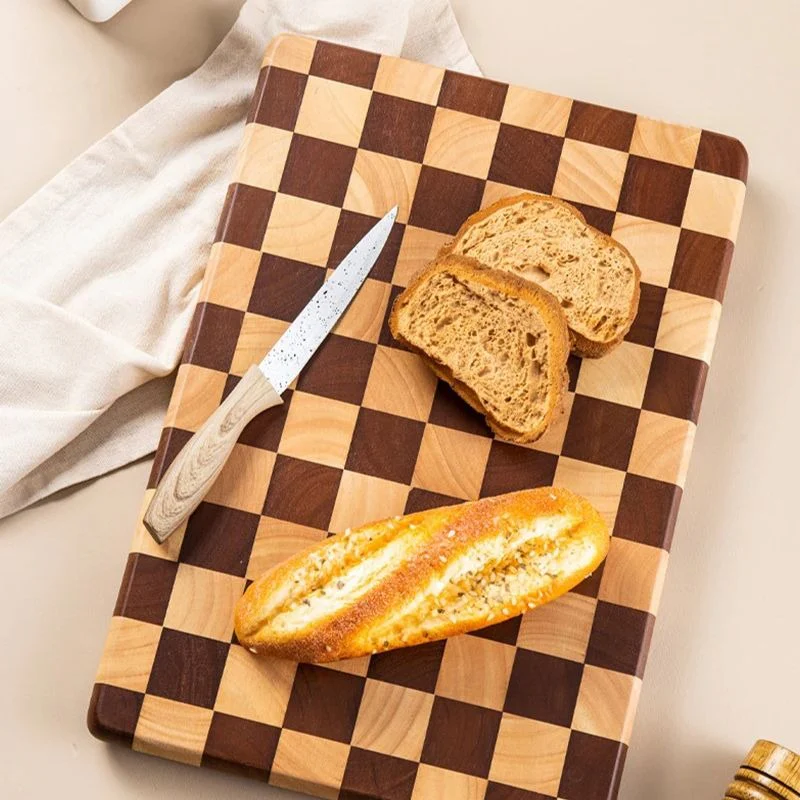 Cutting Boards Wooden Checked Chopping Board Kitchen Small Wood Bread Vegetable Meat - Image 2