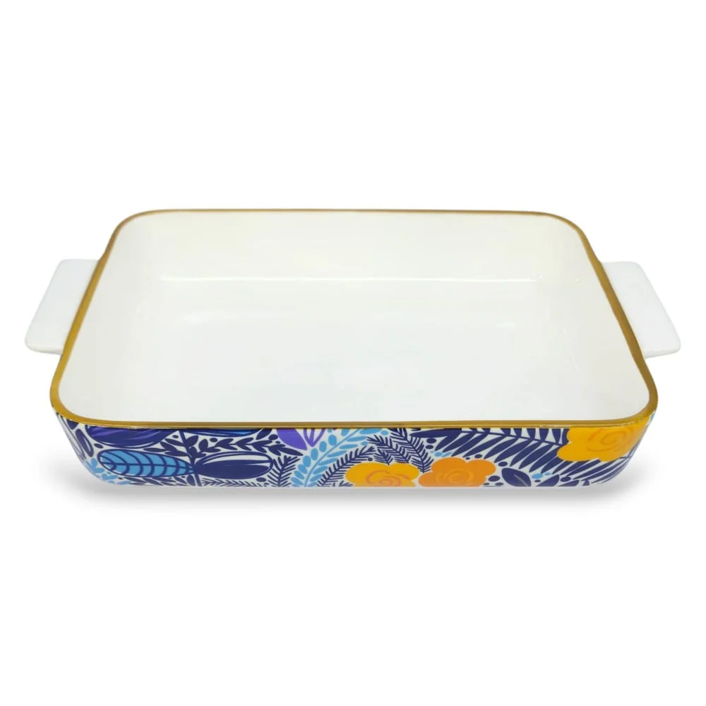 Danny Home 30.5cm Printed Serving Dish | Ceramic Table Serving Plate - Image 4