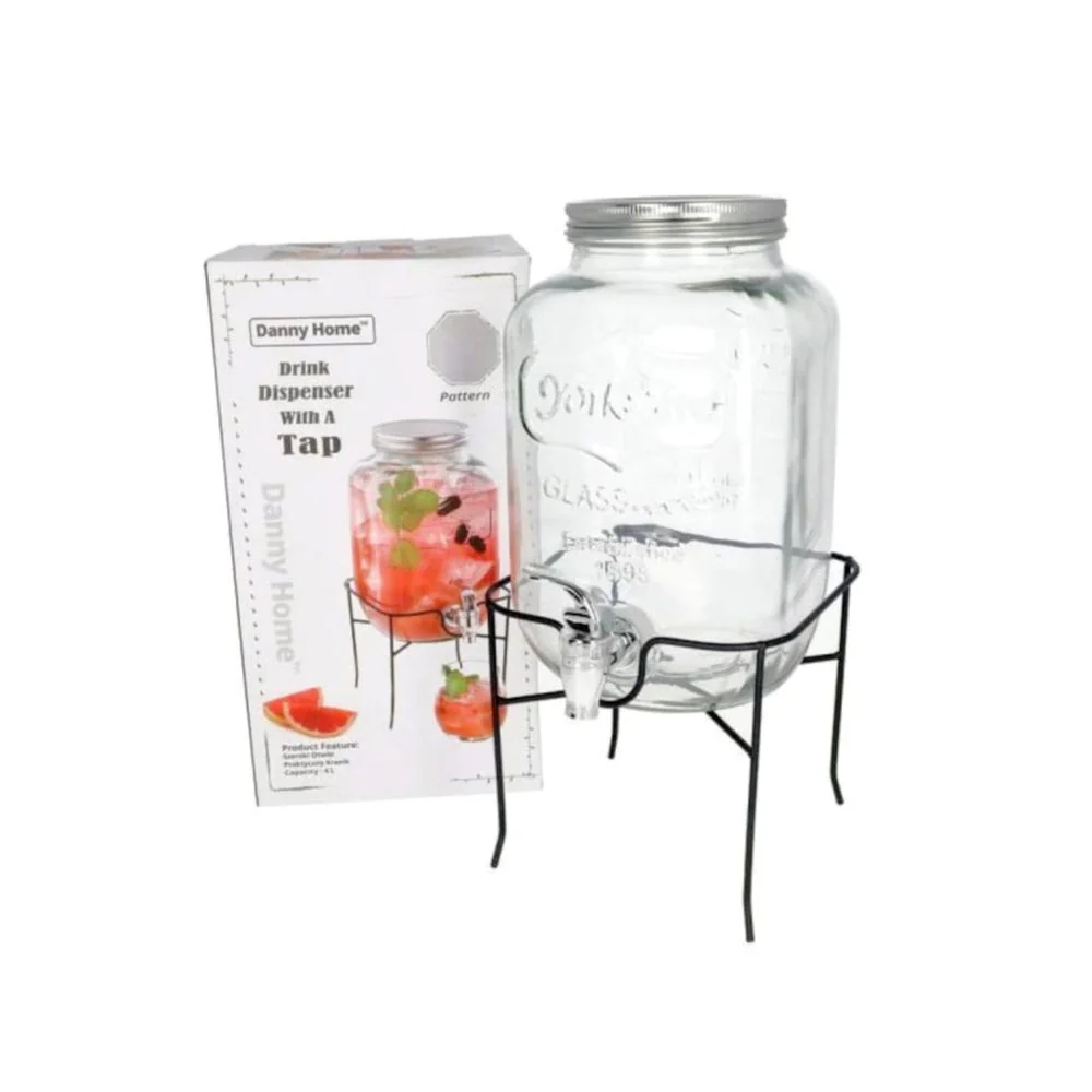 Danny Home 4 Litre Beverage Juice Dispenser with Stand | Drink Dispenser with Tap - Image 2