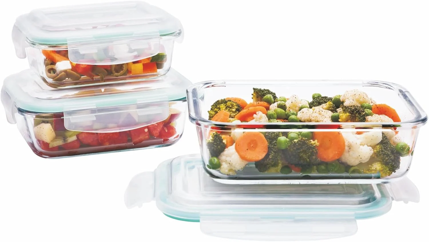 Danny Home Airtight Borosilicate Glass Lunch Box 1100ml, 800ml & 300ml Kenya - Image 3
