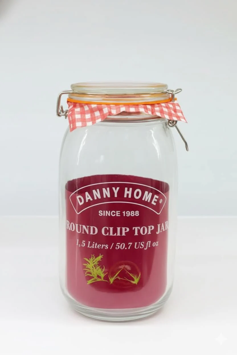Danny Home Bon Appetit Mason Clip Glass Jar 1L, 1.5L & 2L Kenya - Image 4