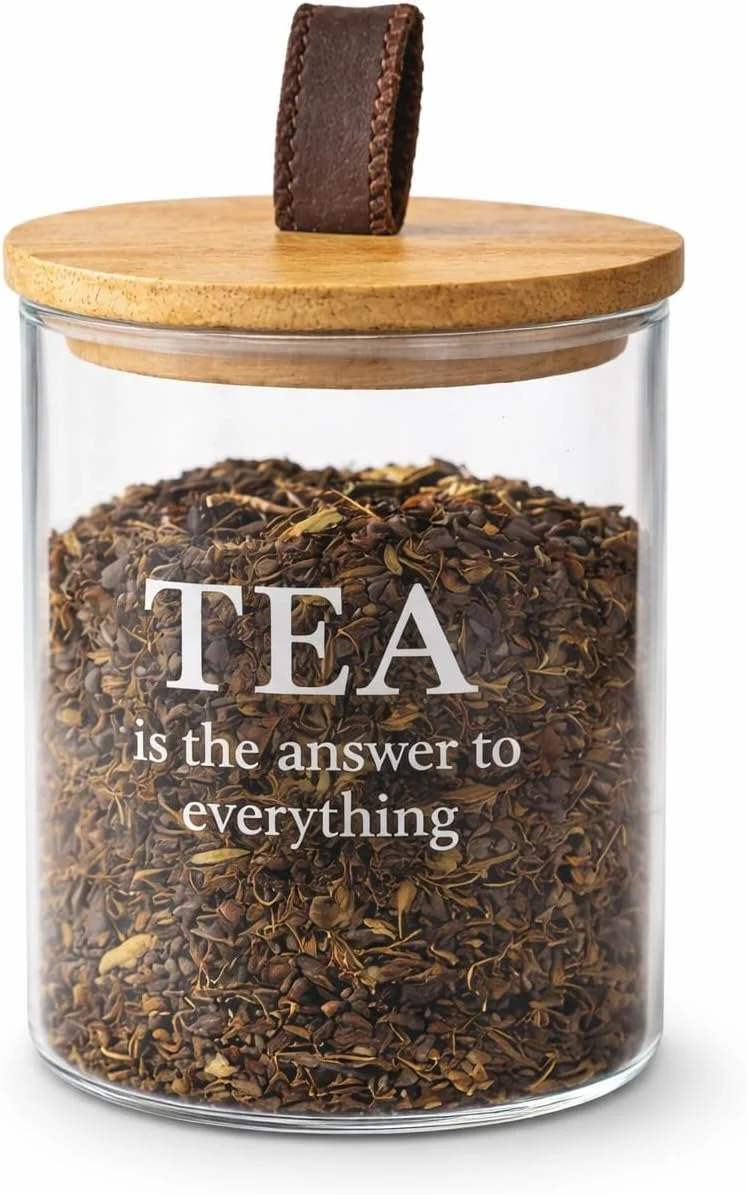 Danny Home Glass Sugar Tea Coffee Canister Set 3pcs | Modern Kitchen Storage Jars - Image 3