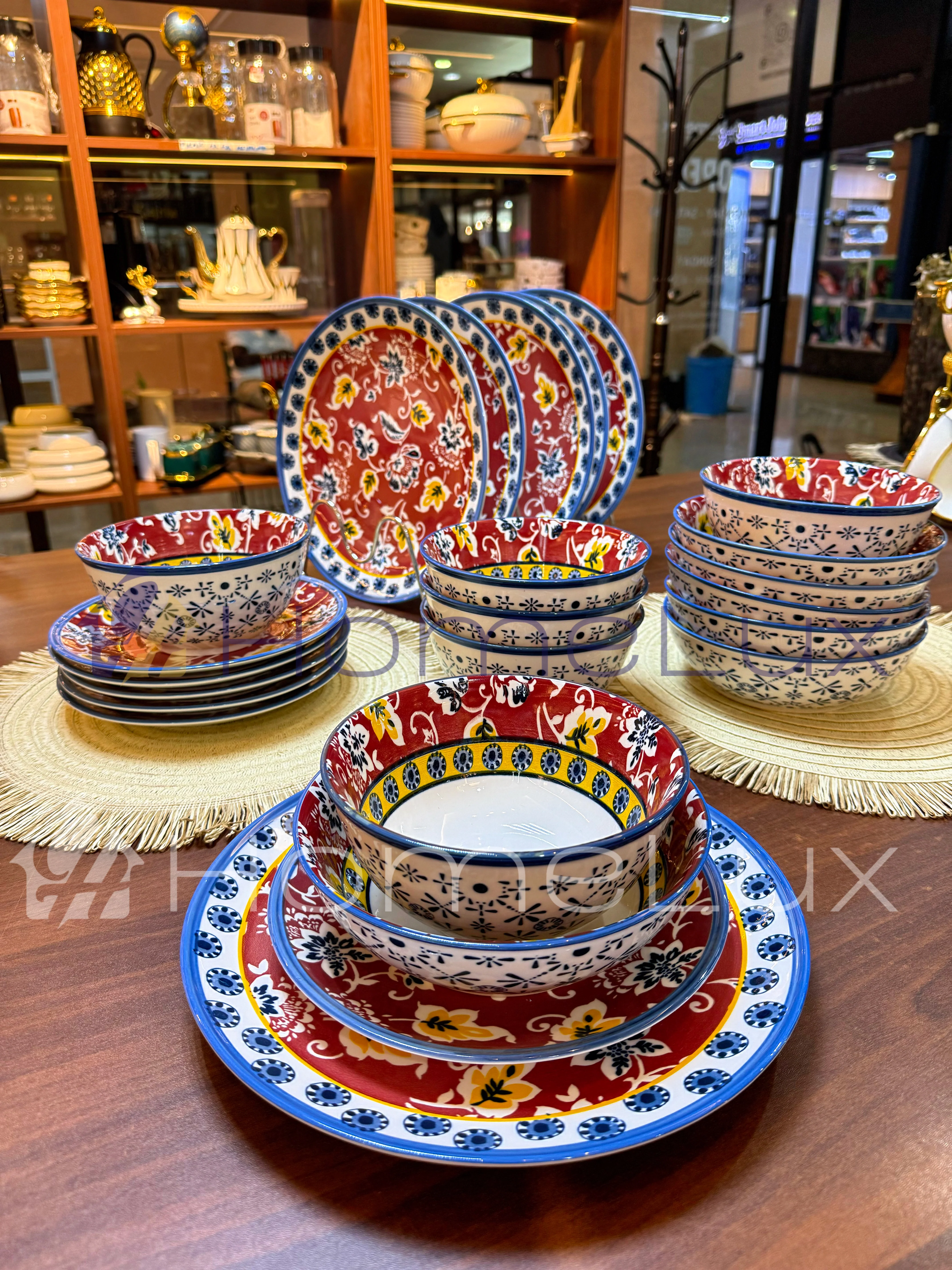 Danny Home Premium 24-Piece Porcelain Dinner Set | Plates & Bowls Set - Image 13
