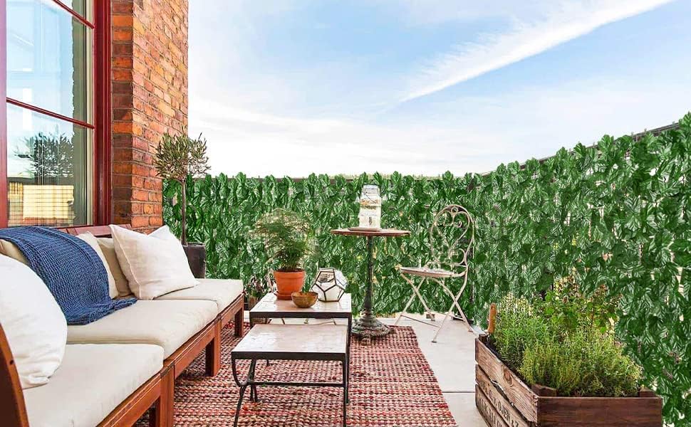 Artificial Ivy Privacy Fence Wall Screen, 1M X3M Hedges Fence and Faux Leaf Decoration for Outdoor Garden Decor - Image 6