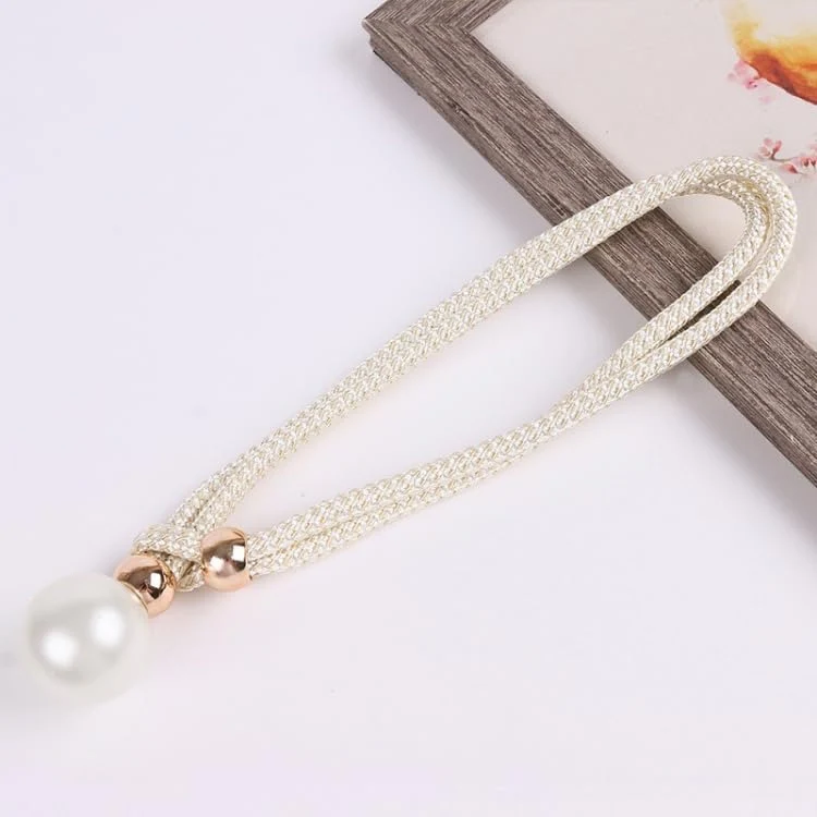 Decorative Curtain Drapery Holdbacks Pearl Bead Curtain Tieback Decorative Curtain Rope Pair - Image 2