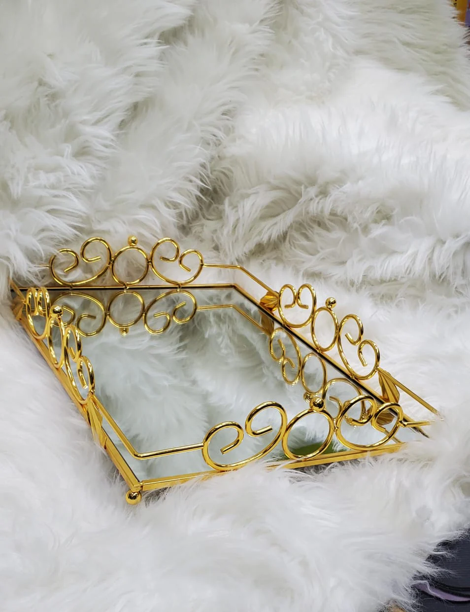 Decorative dining /cosmetics vanity tray - Image 2