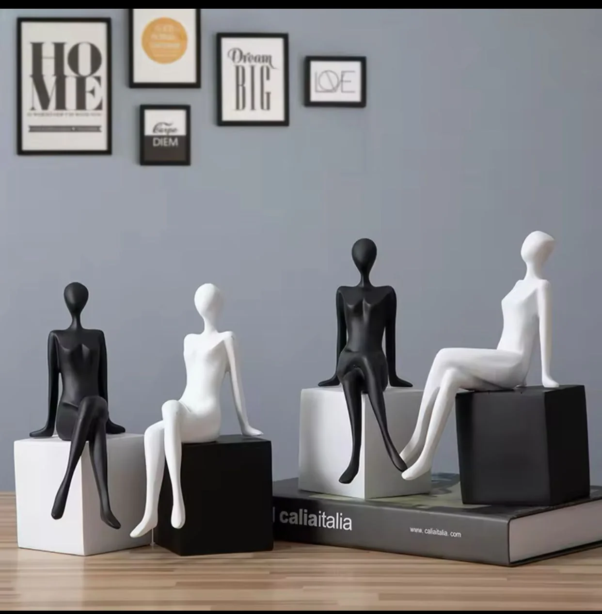 Decorative sitting Figure Model Bookend, Craft for Living Room, Bedroom - Image 2