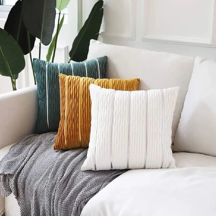 Luxury Simple Stripe Wrinkle Pillowcase/pillowcover - Image 4