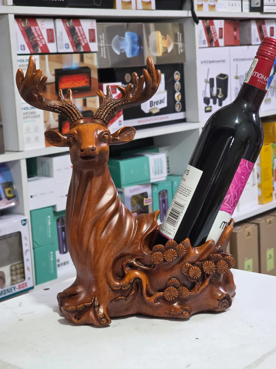 Deer  head decorative sculpture wine  rack - Image 2