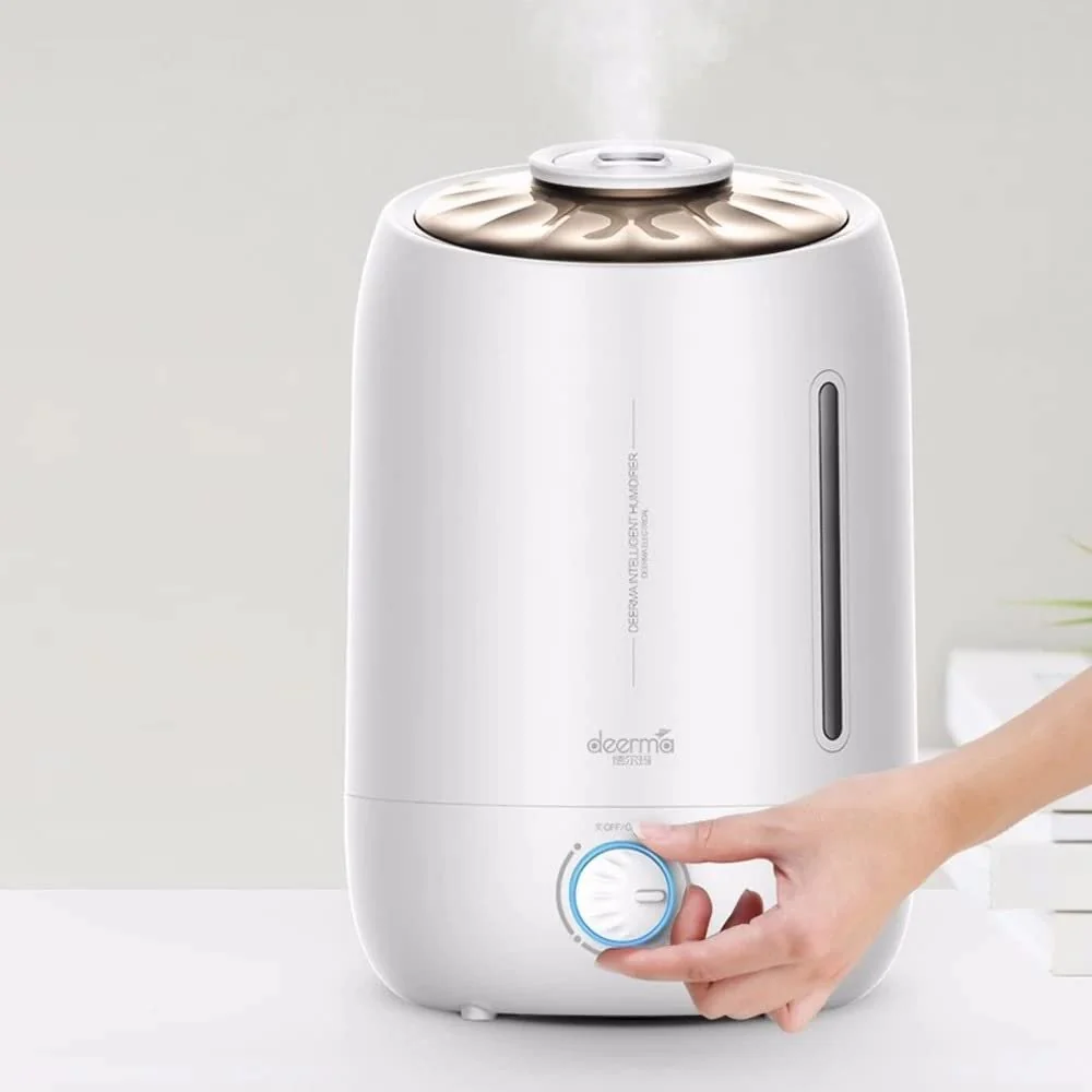 Deerma F500 Ultrasonic Humidifier Manual Air Purifier Rotatable Mist Nozzle Quiet Operation with Activated Carbon Filter for Home & Office (2.5L) White - Image 3