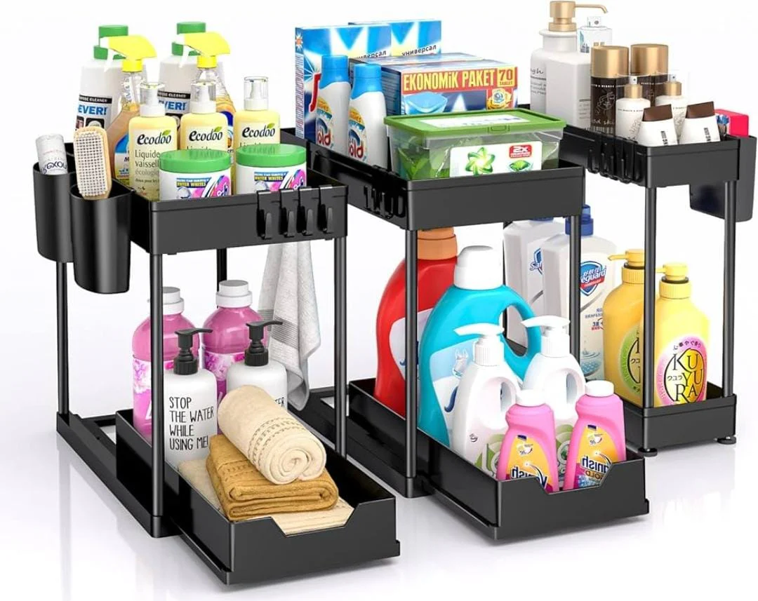 Detachable 2 layer smart golden baby multipurpose spice rack with bottom drawer - Image 5