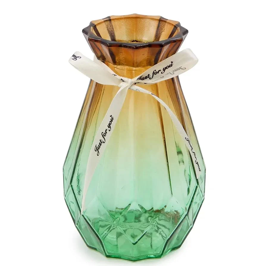 Diamond vase coloured 18cm - Image 2