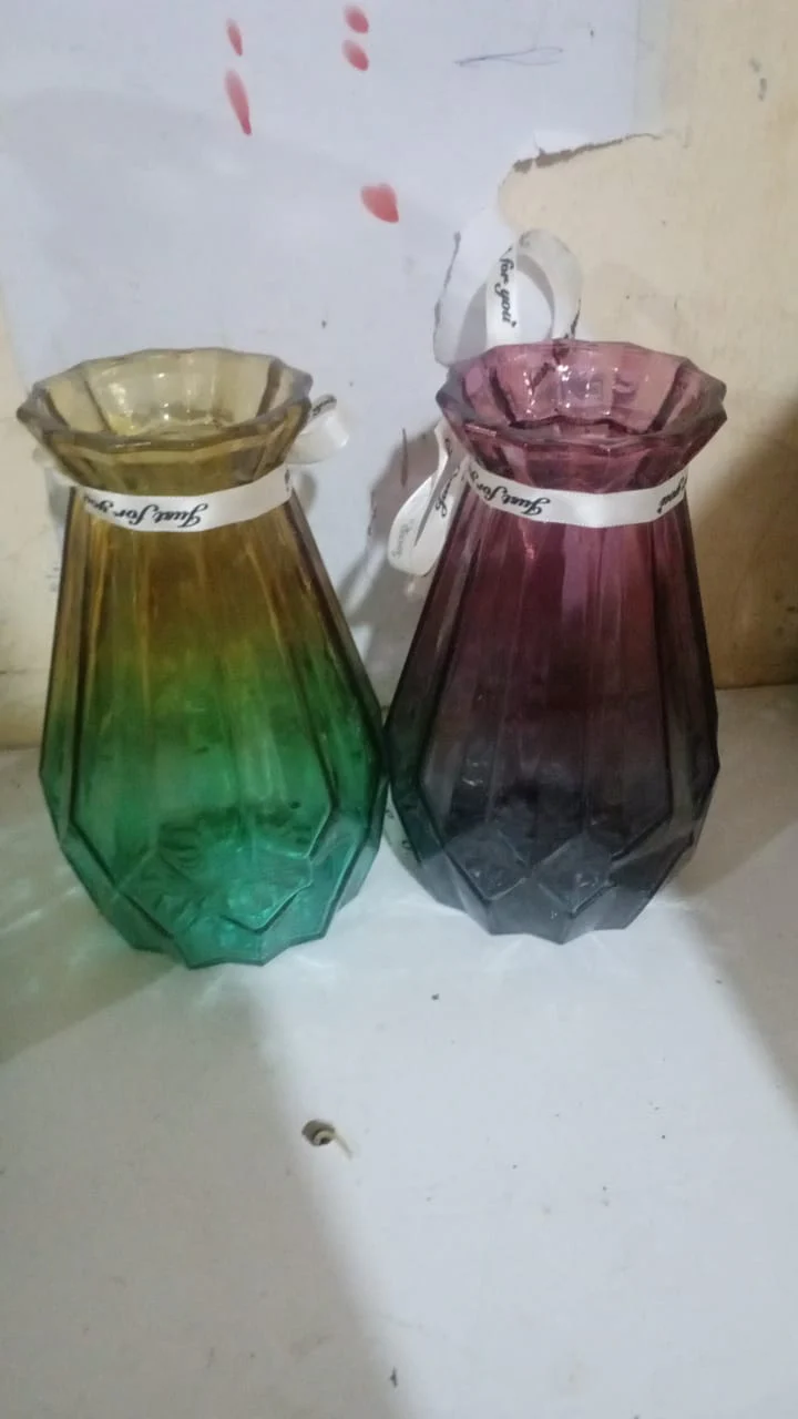 Diamond vase coloured 18cm - Image 5