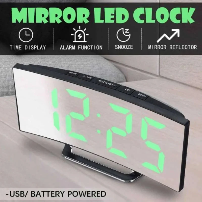 Digital Alarm Clock Bedside, LED Bedside Clock with 7" Curved Screen - Image 5