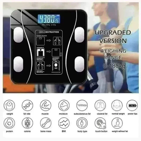 Digital Personal Weighing Scale Smart Body Composition BMI/Muscle Mass Monitor BMI Weighing Scale - Image 3