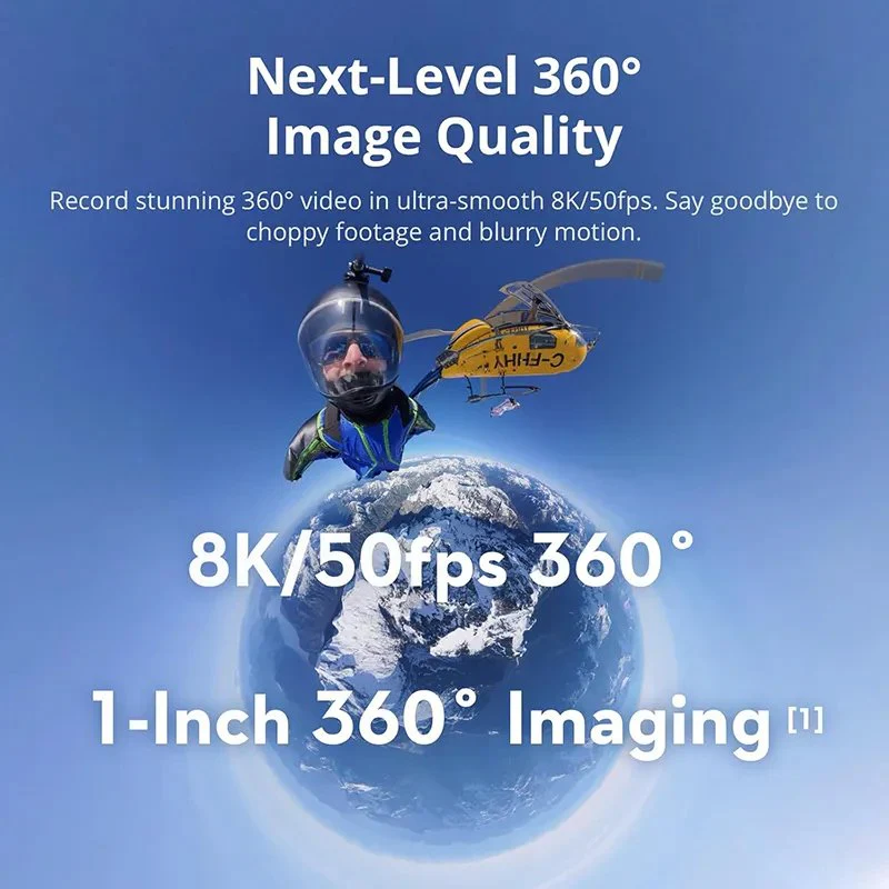 DJI Osmo 360 Adventure Combo – 8K/30fps 360° Camera, 120MP, 4K/120fps Slow Mo, IP68 Waterproof, 128GB Storage - Image 3