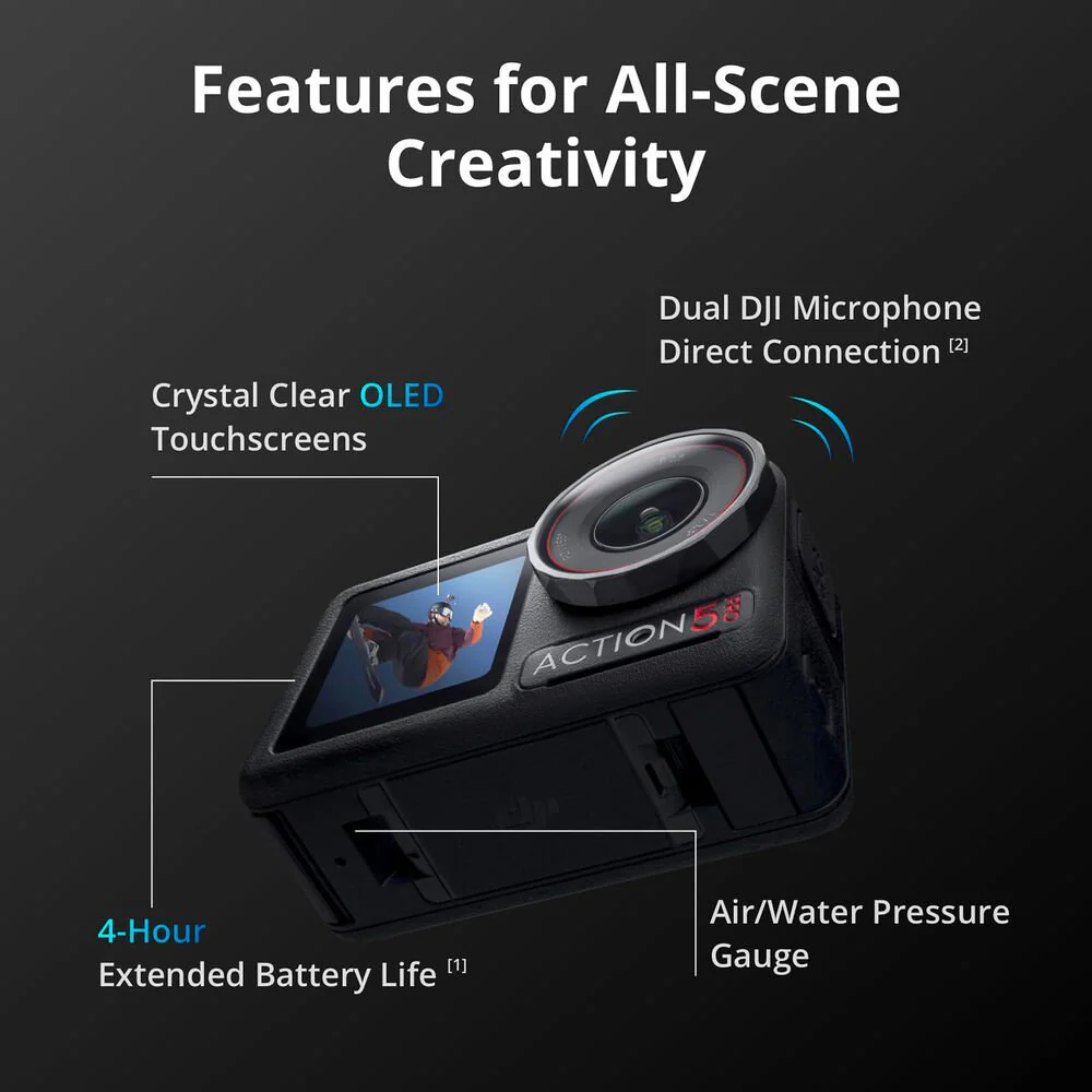 DJI Osmo Action 5 Pro Standard Combo – 40MP 4K120 Action Camera, 4Hr Battery, OLED Screens, IP68 Waterproof - Image 5