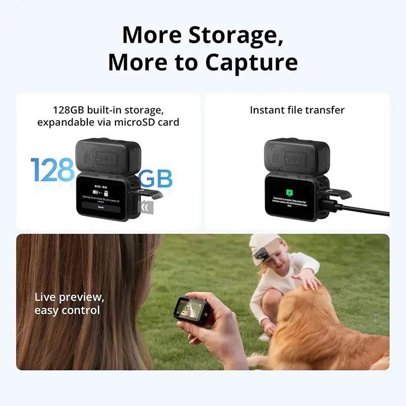 DJI Osmo Nano Standard Combo 128GB – 4K/60fps Action Camera, 1/1.3" CMOS, 200min Battery, 10-bit Colour - Image 5