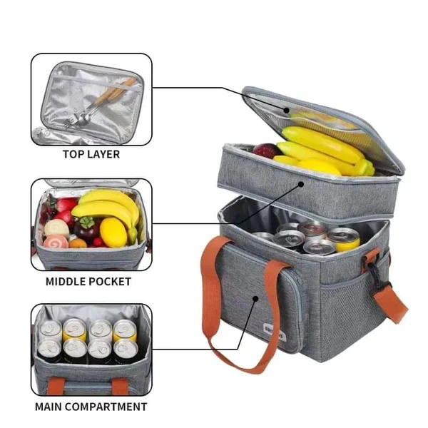 Double Compartment Insulated Lunch bag - Image 5