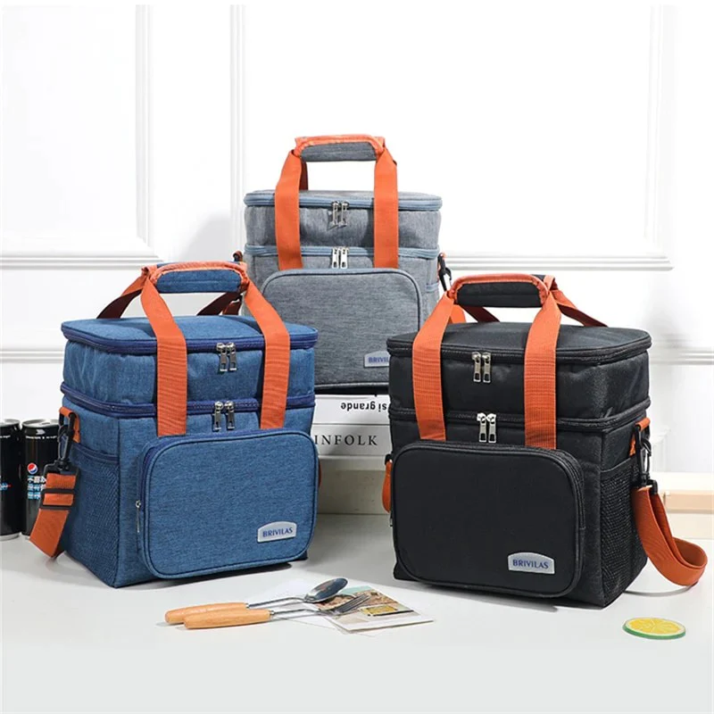 Large Capacity Insulated Lunch Box Handbag with Aluminum Foil | Waterproof Thermal Food Bag – Thickened Cooler Tote for Office, School, Travel & Picnics - Image 2