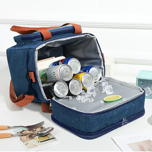 Large Capacity Insulated Lunch Box Handbag with Aluminum Foil | Waterproof Thermal Food Bag – Thickened Cooler Tote for Office, School, Travel & Picnics - Image 5