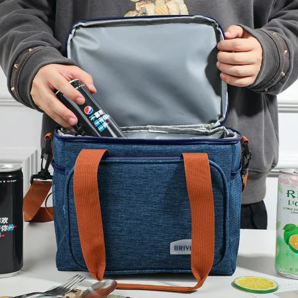 Large Capacity Insulated Lunch Box Handbag with Aluminum Foil | Waterproof Thermal Food Bag – Thickened Cooler Tote for Office, School, Travel & Picnics - Image 7