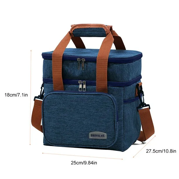 Large Capacity Insulated Lunch Box Handbag with Aluminum Foil | Waterproof Thermal Food Bag – Thickened Cooler Tote for Office, School, Travel & Picnics - Image 8