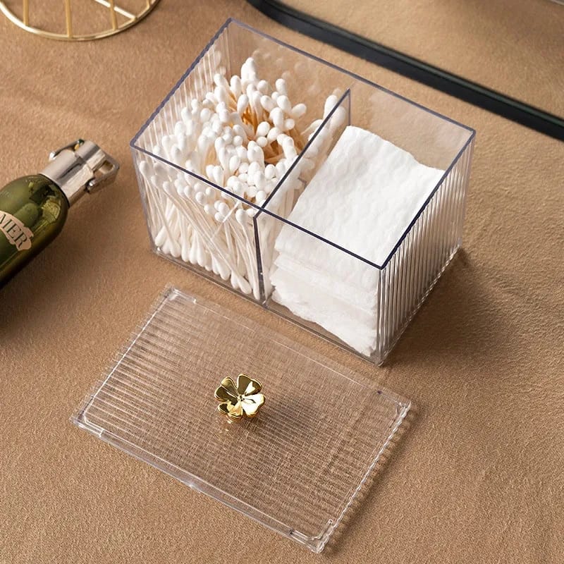 Double Multifunction Makeup Cotton Pad Storage Box - Image 2