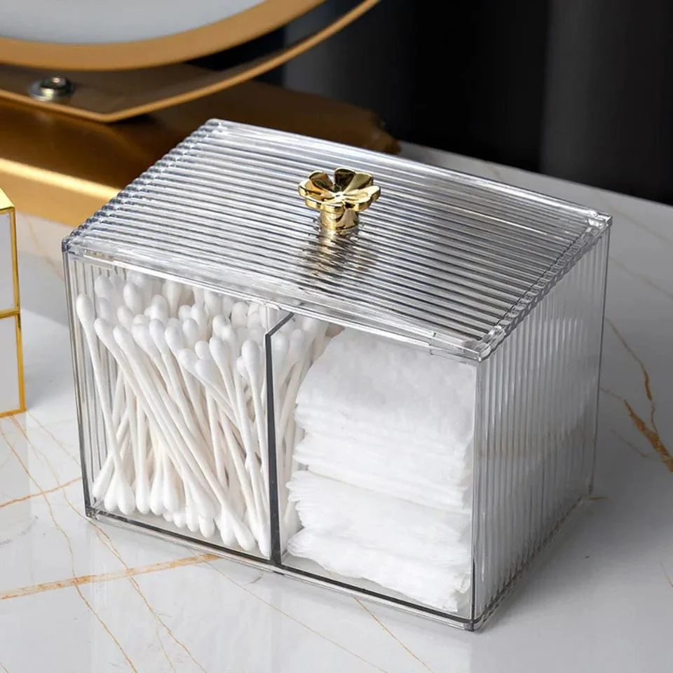 Double Multifunction Makeup Cotton Pad Storage Box - Image 3