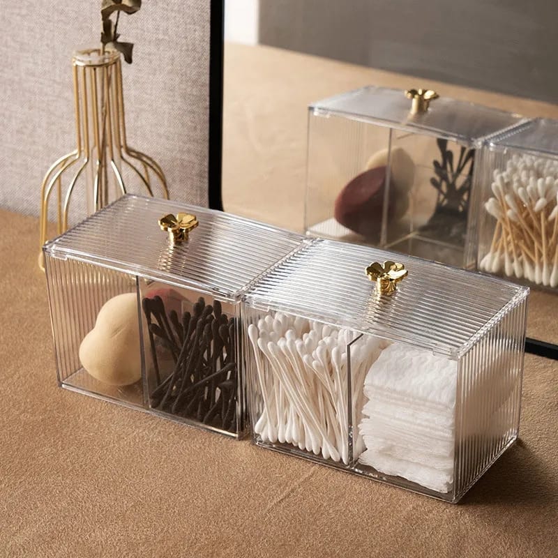 Double Multifunction Makeup Cotton Pad Storage Box - Image 4