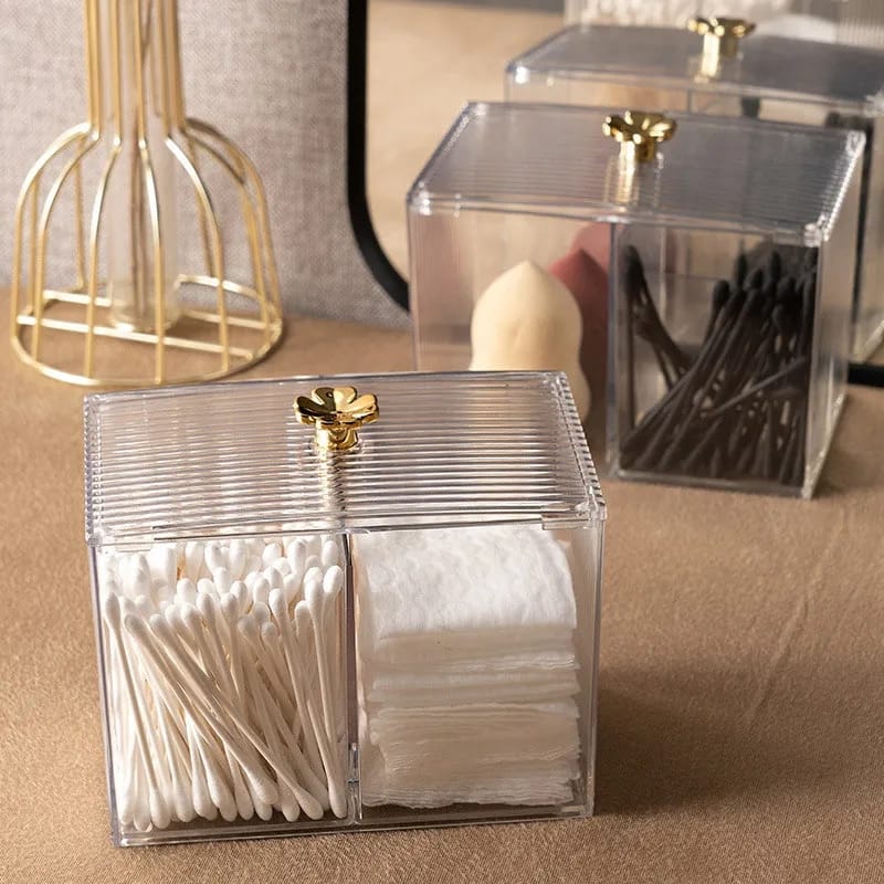 Double Multifunction Makeup Cotton Pad Storage Box - Image 5