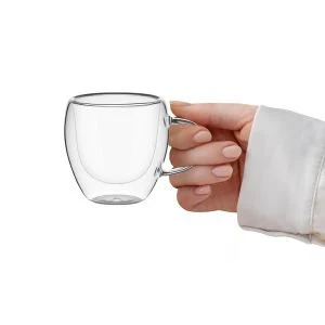 Double Walled Borosilicate Glass Coffee Mugs Set of 2 Kenya - Image 6