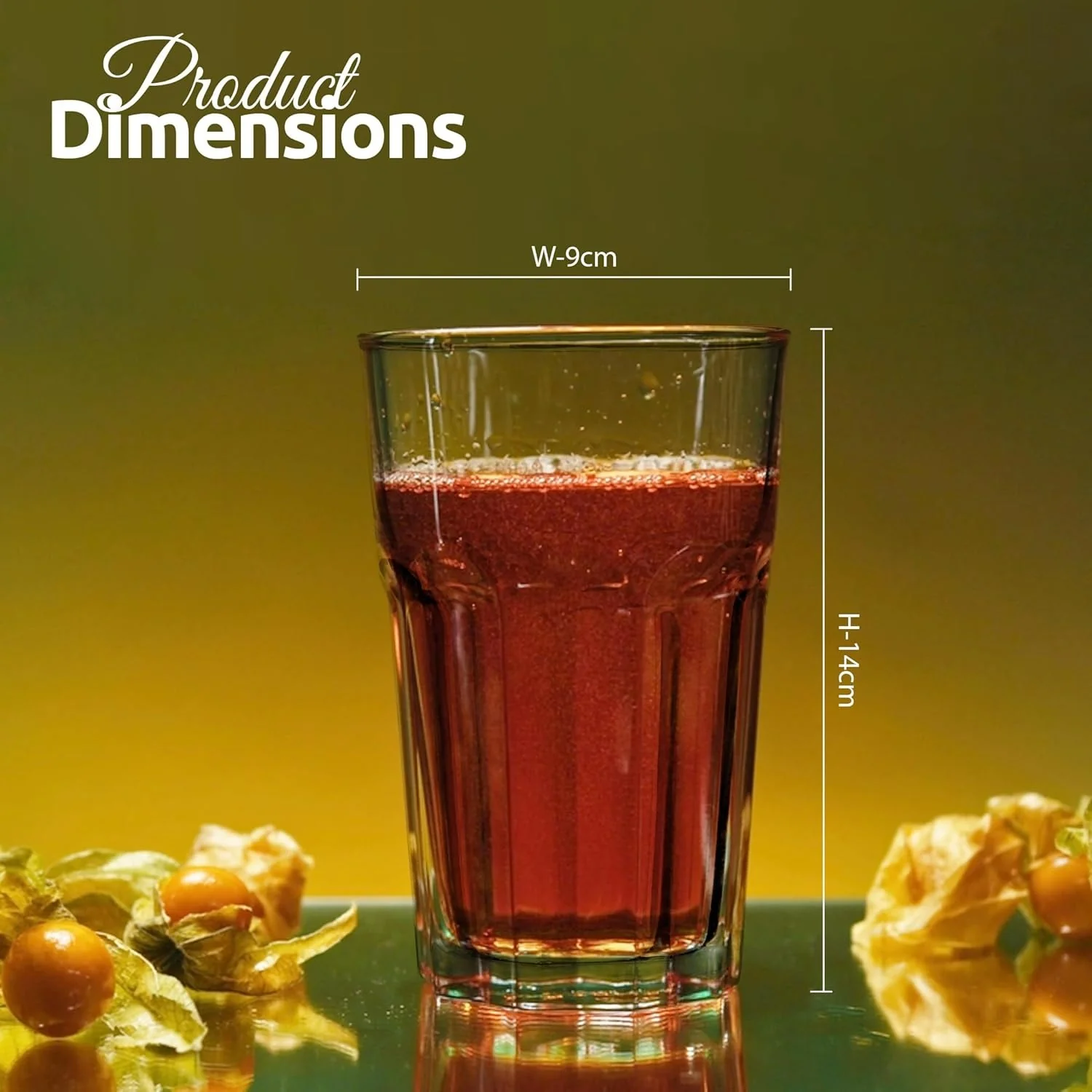 Drinking Water Glasses Set of 6 | Tumbler Water Glass Cups for Everyday 430ml - Image 4