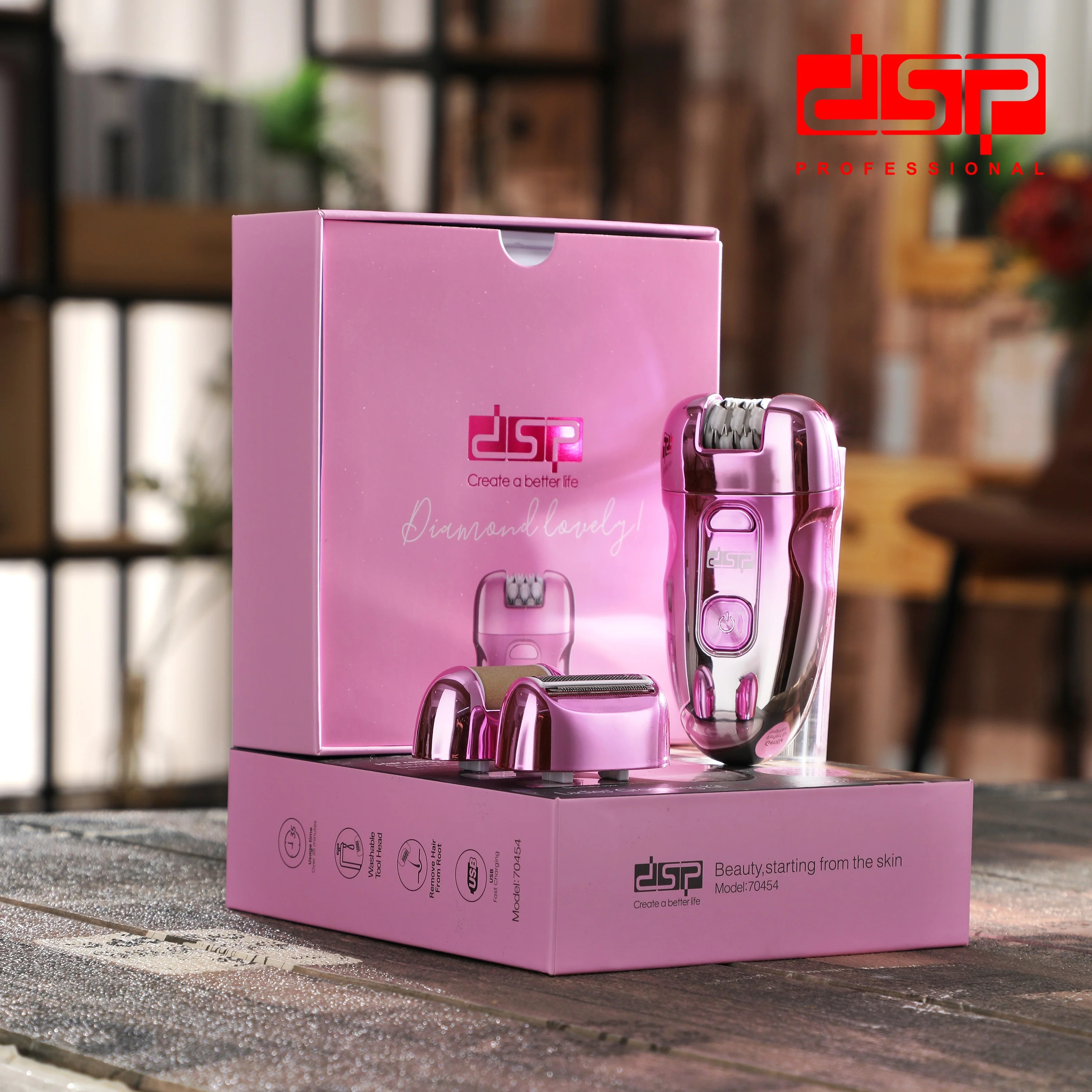 DSP 3-in-1 Electric Facial Hair Remover | Eyebrow Trimmer, Ladies Shaver & Epilator - Image 5