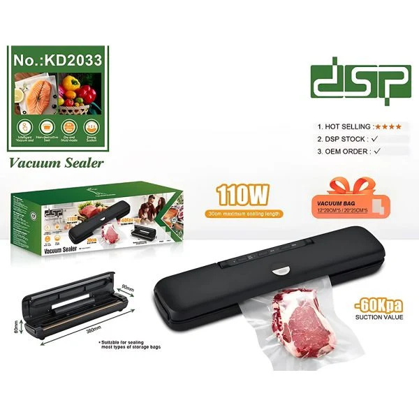 DSP Automatic Vacuum Sealer Machine – Seals Dry & Wet Foods, Vacuum & Seal in One Touch - Image 9