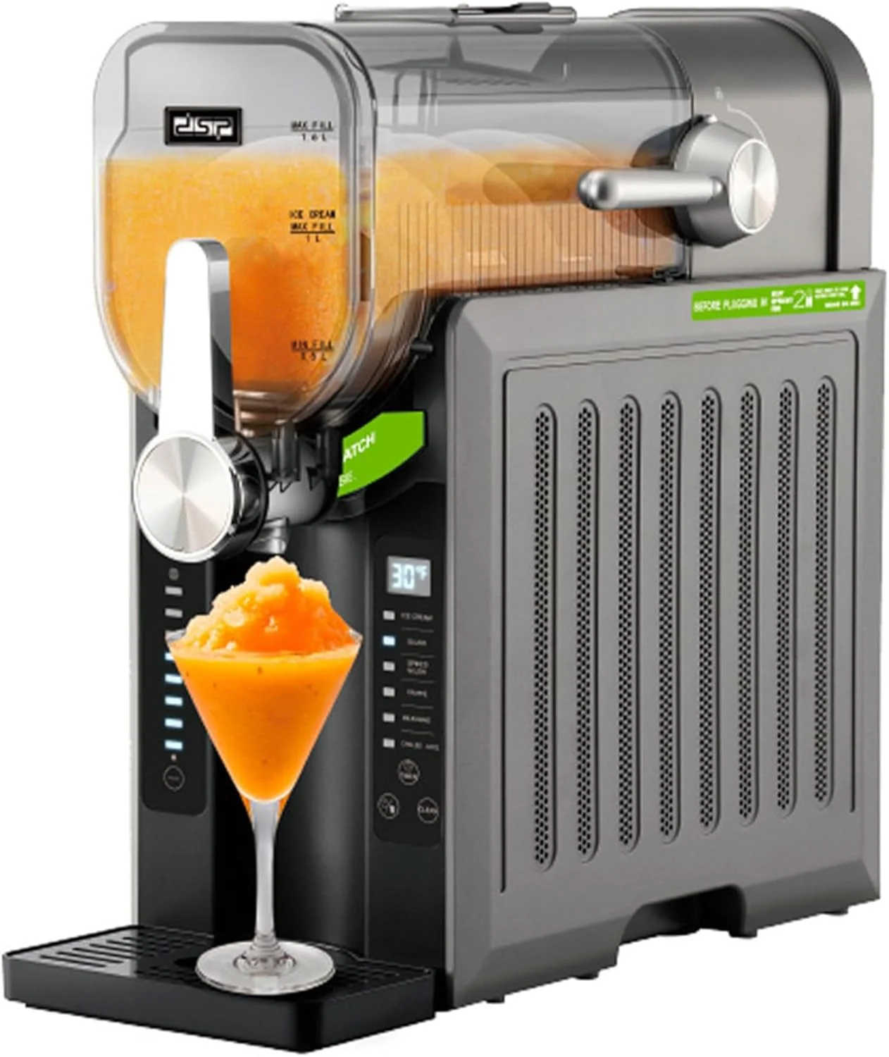 Dsp Frozen Dessert & Slushie Maker – 1500W Electric Ice Drink Machine with Compressor Cooling, 6 Preset Modes, Adjustable Thickness | Stainless Steel - Image 7